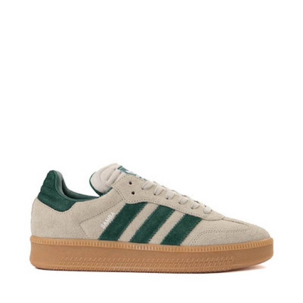Adidas Men's White and Green Samba- NEW- Never Worn
